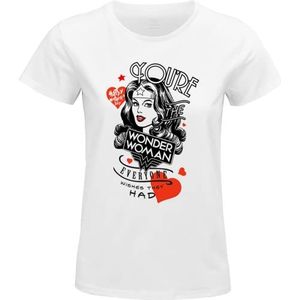 dc comics Wonder Woman - Happy Mother's Day WOWOOTS124 T-shirt dames, wit, maat S, Wit, S