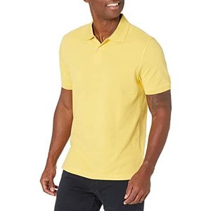 Amazon Essentials Men's Poloshirt van piqué-katoen met slanke pasvorm, Geel, XXL