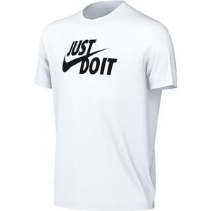 Nike Unisex Kids Shirt K Nsw Tee Jdi Swoosh 2, wit/zwart, FV4078-100, XS