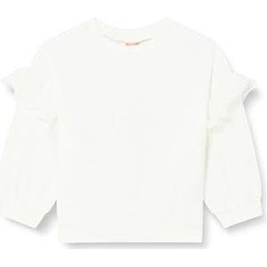 Koton Babygirls Basic Long Sleeve Crew Neck Frill Gedetailleerde Zachte Interieur Katoenen Sweatshirt, ecru(010), 9-12 Monate