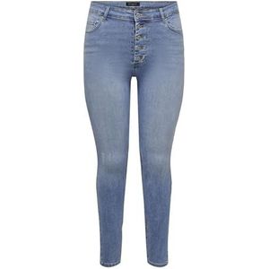 ONLY CARMAKOMA Carwill HW SK BTN DNM TA146 Jeans, Light Blue Denim, 44/32