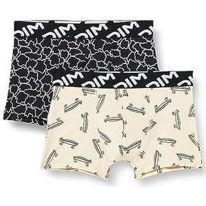 DIM - Boxershorts - Zwart - Beige - Microvezel - Set van 2