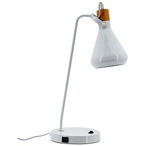 Junis hanglamp, bureaulamp, metaal, wit, 18 W, L 45 x H 59 cm