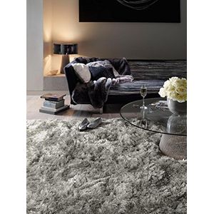 benuta Shaggy hoogpolig tapijt Bright, kunstvezel, grijs, 160 x 230,0 x 2 cm