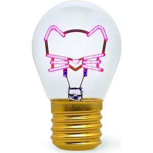 Legami - Tafellamp in gloeilampvorm, oplaadbaar met USB-kabel, draadloos, Bulb Fiction, motief Kitty, 6,8 x 10,3 cm