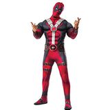 Rubie's Spierloos Deadpool kostuum voor volwassenen, Rood, Eén maat