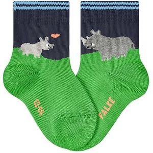 FALKE Uniseks-baby Sokken Baby Rhino Love B So katoen gedessineerd 1 paar, Blauw Space Blue 6116, 62-68