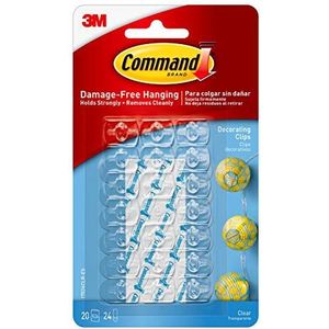 3M 17026 Clr 3m Command Deco Clips - transparant aantal 6