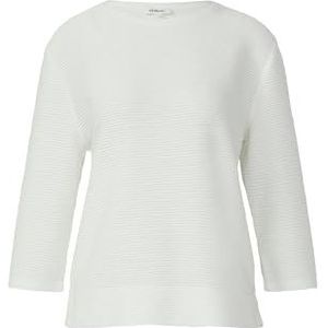 s.Oliver - Sweatshirt - Ecru - Sweatstof - Ronde Hals - Driekwart Mouw