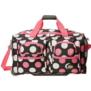 Rockland pannenset bagage Rolling 55,9 cm Duffle Bag, meerdere Pink Dot, One size