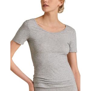 CALIDA Natural Comfort T-shirt, ronde hals voor dames, gemengd grijs, 48/50 NL
