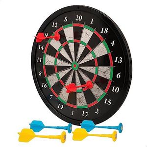 COLORBABY CB Sports 49945 Magnetisch dartbord voor kinderen, 2-in-1 kinderdartbord met twee zijden, verschillende ontwerpen, incl. 8 delen, dartbord voor kinderen, kinderspelletjes, outdoor-games