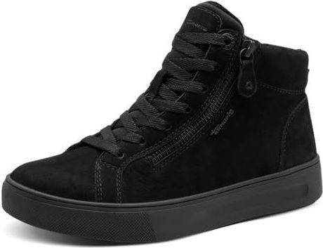 TAMARIS - Comfort - Hoge Dameslaarzen - Zwart Nubuck