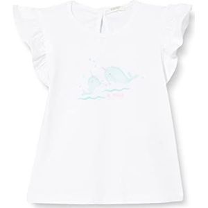 United Colors of Benetton T-shirt voor kinderen., wit 101., 12 Maanden