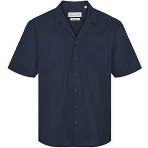 BY GARMENT MAKERS Sustainable; obviously! Unisex Elmer Linen SS Shirt, Navy Blazer, S, navy blazer, S