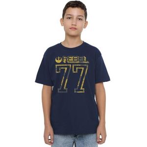 Star Wars Rebel 77 Uniseks T-shirt voor kinderen, marineblauw, 5-6 jaar, marineblauw, 5-6 jaar