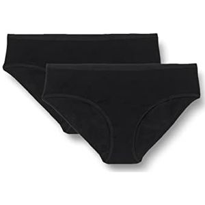 Dames ondergoed Hipster Panty 2-pack Organic Cotton - 95/5, zwart, 34