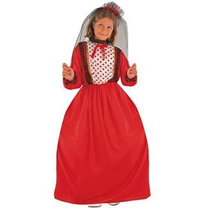 Fiori Paolo - Spaans ballerina kostuum voor meisjes, rood, L (7-9 jaar), 61113.L.