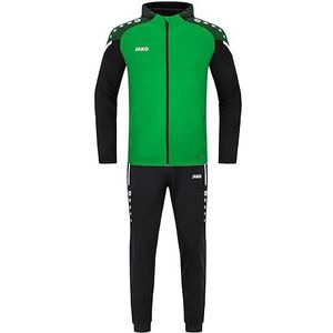 JAKO Heren trainingspak Polyester Performance met capuchon, zacht groen/zwart, S