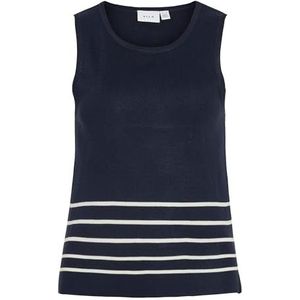 Vikippa O-hals S/L Knit Top, navy blazer, S