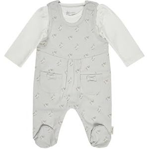 romper set bloemen, zilver, 44