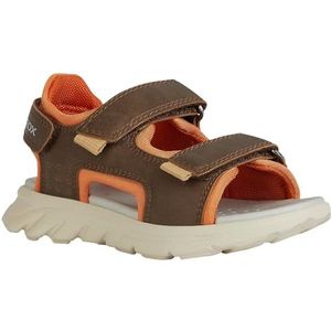 Geox J Airadyum BO sandalen voor jongens, Bruin Dk Oranje, 30 EU