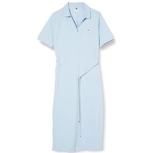 Breezy Blue - Shirtjurk - Met Zijsplitten - Polokraag - Korte Mouwen