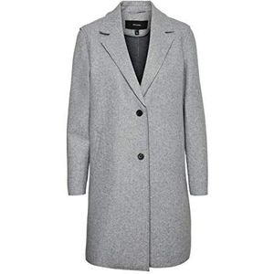 VERO MODA Klassieke korte mantel voor dames, elegante jas zonder capuchon, lengte tot de dijen VMPAULA, lichtgrijs gem., M