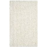 Safavieh Shaggy tapijt, SG531, handgetuft polyester, niet-recht wit, 90 x 150 cm