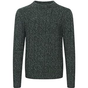 CASUAL FRIDAY Karl 0044 Crew Neck Cable Knit Pullover voor heren, 1961101/Deep Forest Melange, S