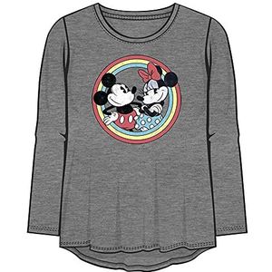 Disney Characters Mickey Minnie Circle Boy's Crew Tee, Athletic Heather, X-Small, Athletic Heather, XS