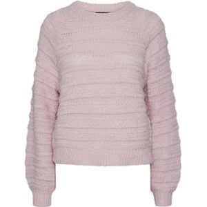 PIECES Dames Pcjayda Ls O-Neck Knit Noos gebreide trui, Pink Lavender., XS