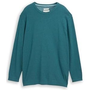 TOM TAILOR Plussize herentrui, 39271 - Classic Petrol Melangee, 4XL Grote maten
