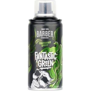 BARBER MARMARA Kappers Color Haarspray Fantastic Green - 150 ml - haarkleurspray voor verkleden en opmaken voor carnaval, Halloween en themafeest - haarkleur uitwasbaar - Color Hair Spray