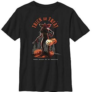 Stranger Things Unisex Kids Trick Or Treating Demo T-shirt met korte mouwen, zwart, XS, zwart, One size