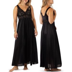 Shadowline womens Sleepwear nightgowns, Black, Large US