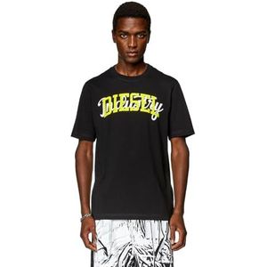 Diesel - Just N10 - T-shirt - Heren - Korte Mouwen - Regular Fit - Gemaakt van Biologisch Katoen