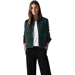 CECIL Dames B212236 korte corduroy jas, fir green, XL, fir green, XL