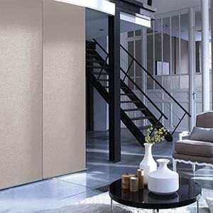 Madecostore Paneelgordijn, lichtdoorlatend, lamellen, Uni-Taupe-L45, California, polyester, taupe, 45 x 260 cm