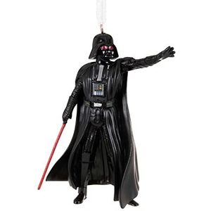 Hallmark Obi-Wan Kenobi Darth Vader kerstornament, hars, 25574834, H 8,3 cm bij B 7 cm bij L 3,2 cm, zwart