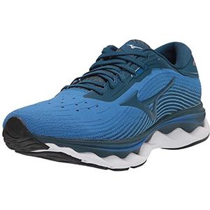 Mizuno Hardloopschoen Wave Sky 5 heren Sneaker,Keizerlijke blauwe zee,41 EU Breed