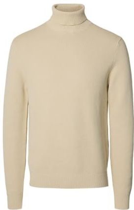 Selected Dane - Gebreide Trui - Rolkraag - Biologisch Katoen - Regular Fit