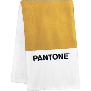 PANTONE™ Sherpa-bank- en dekbed, dubbellaags, ultrazacht en behaaglijk, warme en wasbare winterfleecedeken, uitstekend comfort, ook ideaal als bankplaid en sprei voor eenpersoonsbedden, 130 x 160 cm