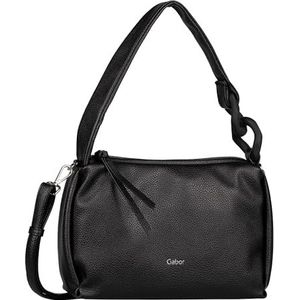 Gabor bags Fiora schoudertas voor dames, zwart, zwart, Medium