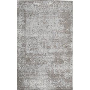 benuta Vlak geweven tapijt Frencie Baroque grijs 100x160 cm/onderhoudsvriendelijk tapijt voor hal en andere woonruimtes