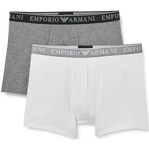 Emporio Armani Heren Stretch Katoen Endurance 2-pack midwaist boxershorts, marine/marine, XL, Marien/Marine, XL