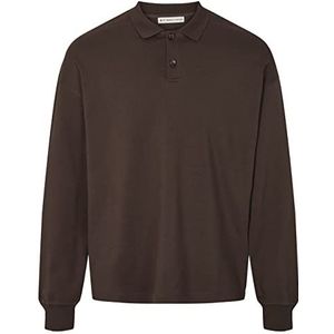 BY GARMENT MAKERS Sustainable; obviously! Unisex Micky Sweat Polo Shirt, Ebony Brown, M