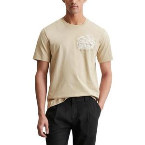 Marc O'Polo Heren T-shirt met bloemenprint, regular fit, Pure kasjmier, M