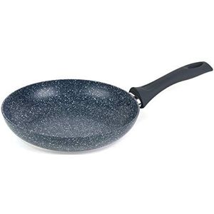 Russell Hobbs RH00841EU Nightfall Stone Frying Pan, Non-Stick Dual Layer, 24cm Frypan, For All Hob Types, Including Induction, Cook with Less Oil, Soft Bakelite Handle, Blue Marble Pressed Aluminium