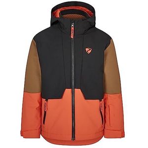 Ziener AZAM Skijas voor jongens, winterjas, waterdicht, winddicht, warm, burnt oranje, 152